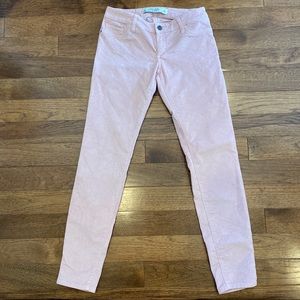 ABERCROMBIE & FITCH PINK CORDUROY SKINNY PANTS